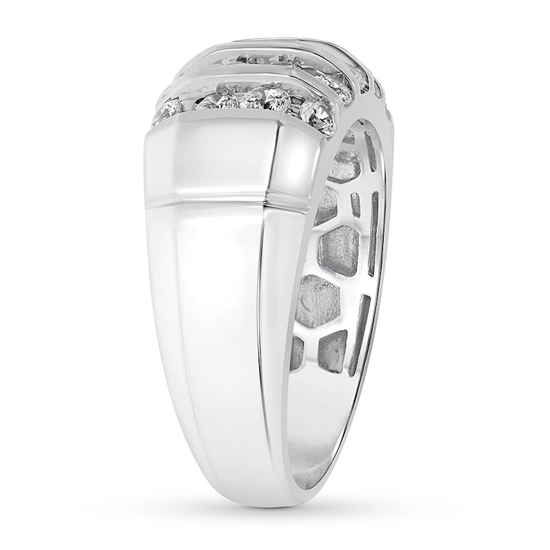 Men's Diamond Ring 1 carat tw Round 14K White Gold