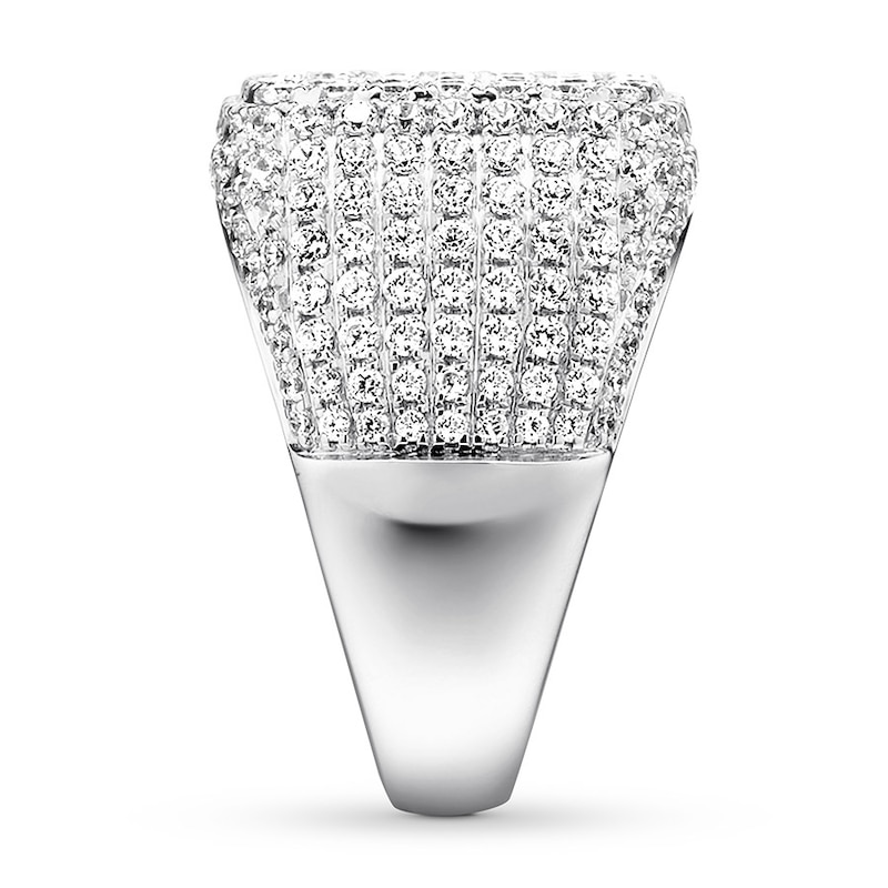 Men's Diamond Ring 3 carats tw Round 14K White Gold