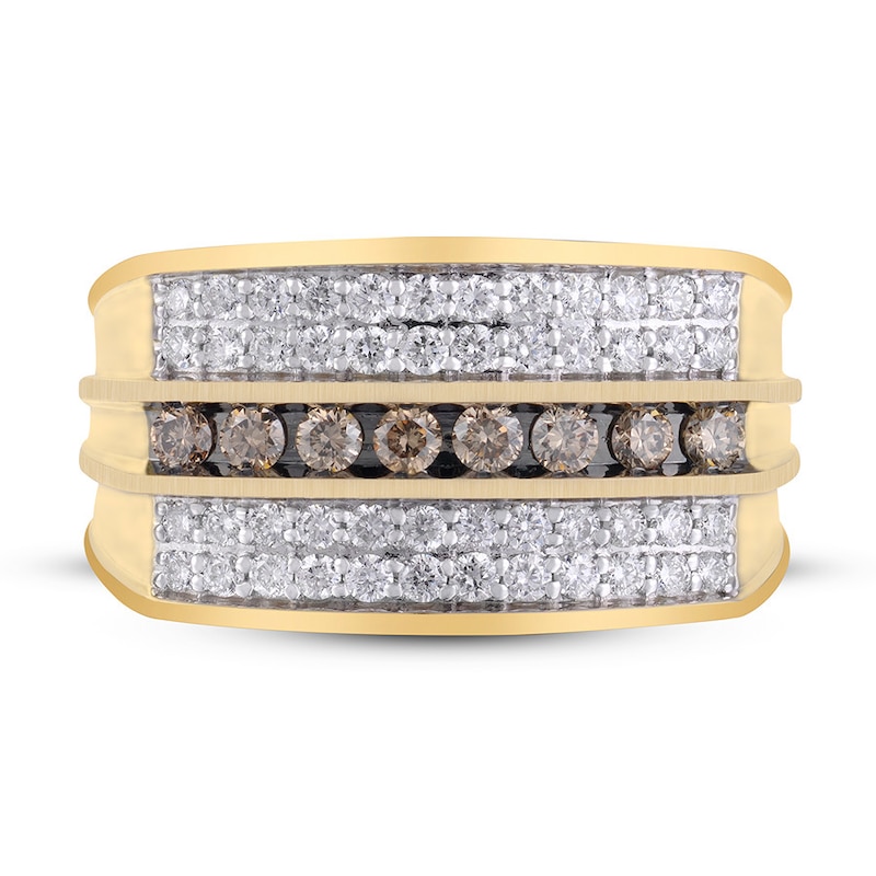 Main Image 1 of Men's Diamond Ring 1 ct tw Round 14K Yellow Gold