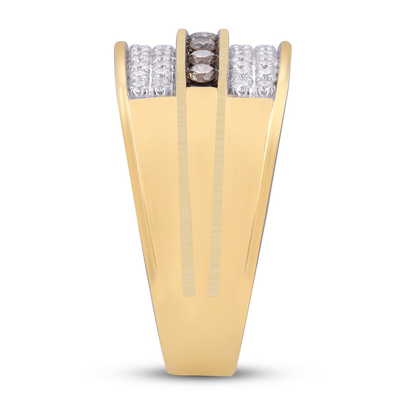 Main Image 3 of Men's Diamond Ring 1 ct tw Round 14K Yellow Gold