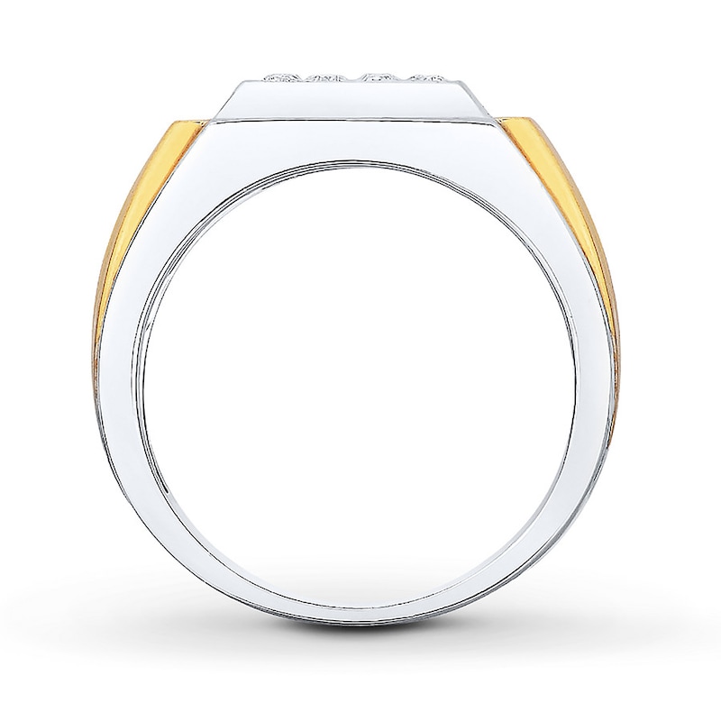 Men's Ring 1/2 ct tw Diamonds 14K Two-Tone Gold