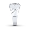 Thumbnail Image 2 of Men's Diamond Ring 5/8 ct tw Round-cut 14K White Gold