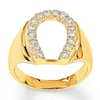 Thumbnail Image 1 of Men's Horseshoe Ring 3/8 ct tw Diamonds 14K Yellow Gold