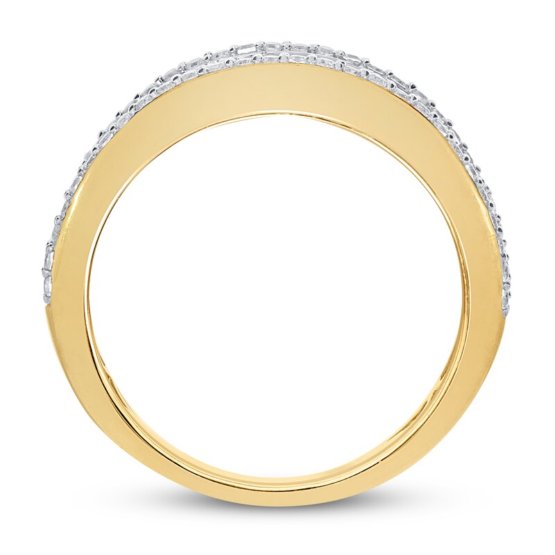 Men's Diamond Ring 3/4 ct tw Round 10K Yellow Gold