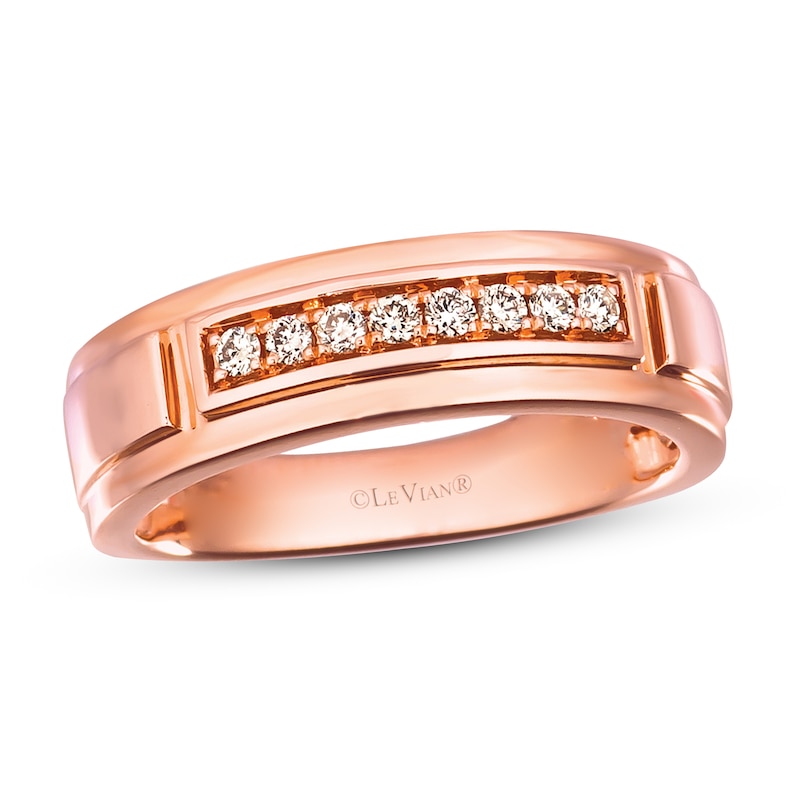 Main Image 1 of Le Vian Men's Diamond Ring 1/6 ct tw 14K Strawberry Gold