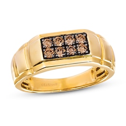 Le Vian Men's Chocolate Diamond Ring 3/8 ct tw 14K Honey Gold