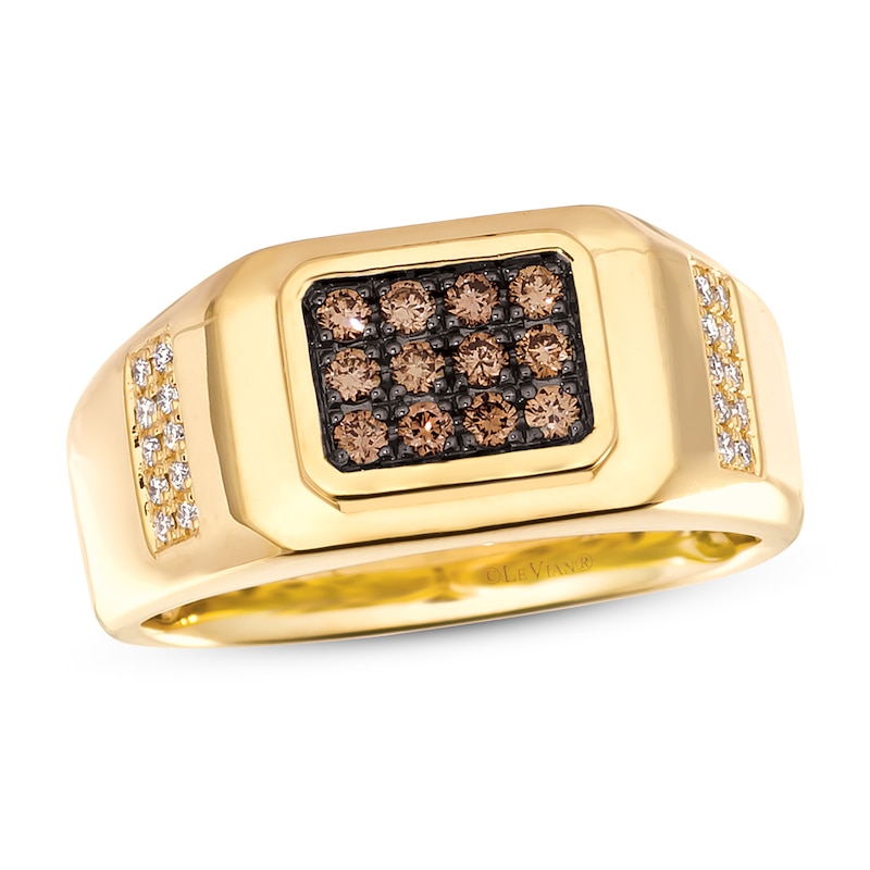 Le Vian Diamond Ring 1/6 ct tw Round 14K Honey Gold with 360