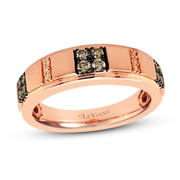 Le Vian Men's Diamond Ring 1/4 ct tw 14K Strawberry Gold