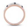 Thumbnail Image 2 of Natural Blue Sapphire Ring 1/8 ct tw Diamonds 10K Two-Tone Gold