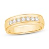 Thumbnail Image 1 of Men's Diamond Wedding Band 1/2 ct tw Round 14K Yellow Gold