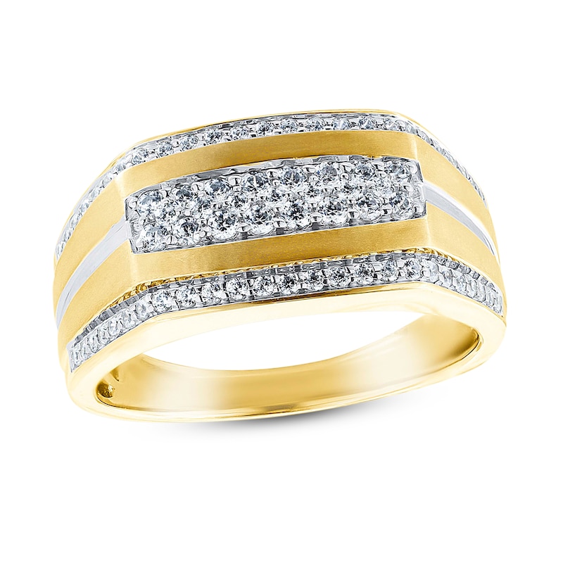 Main Image 1 of Men's Diamond Ring 5/8 ct tw Round 14K Yellow Gold