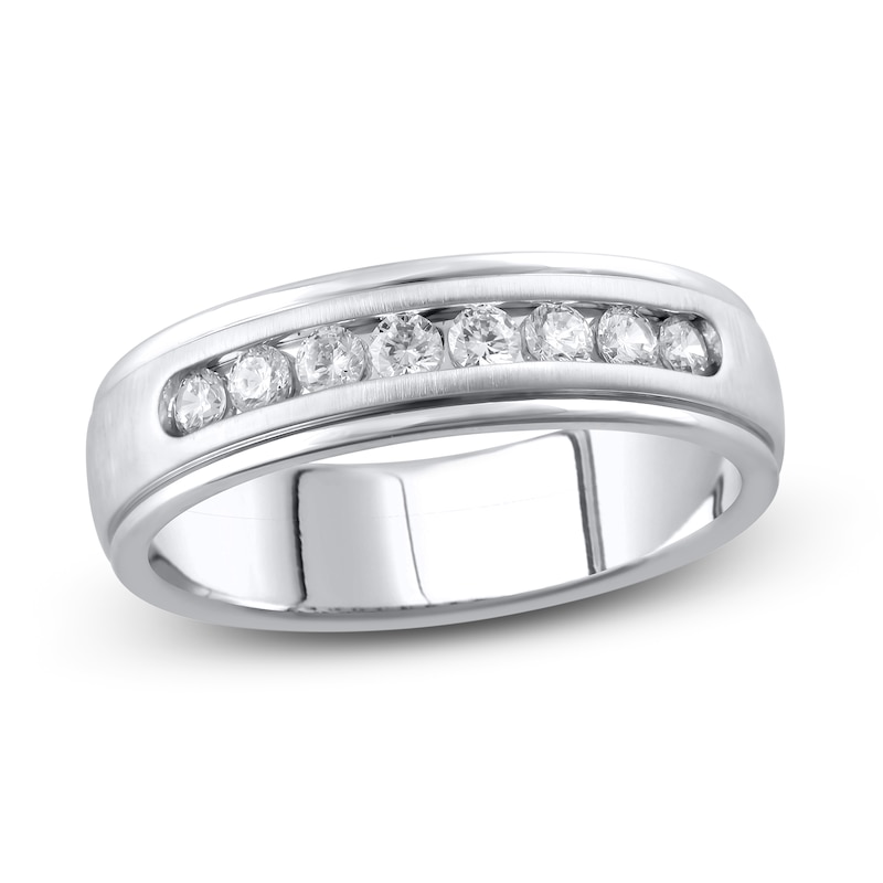 Main Image 1 of Lab-Grown Diamond Ring 1/2 ct tw Round 10K White Gold