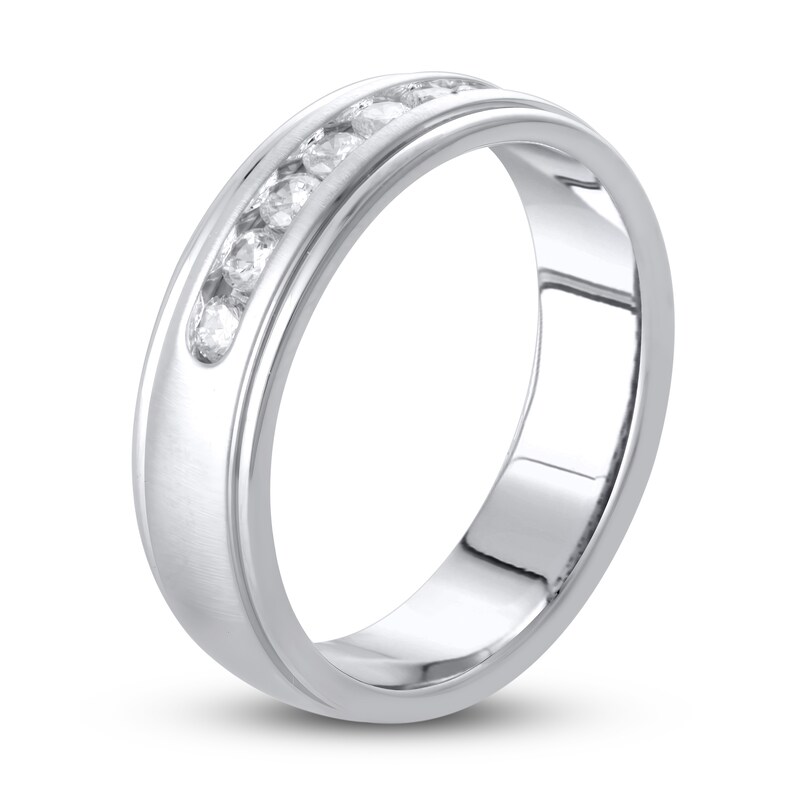 Main Image 2 of Lab-Grown Diamond Ring 1/2 ct tw Round 10K White Gold