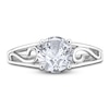 Thumbnail Image 3 of Diamond Solitaire Scroll Engagement Ring 1/2 ct tw Round 14K White Gold (I2/I)