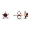 Thumbnail Image 1 of Natural Garnet Earrings 1/20 ct tw Diamonds 14K Rose Gold