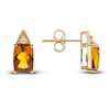 Natural Citrine Earrings 1/20 ct tw Round 10K Yellow Gold