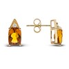Natural Citrine Earrings 1/20 ct tw Round 10K Yellow Gold
