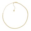 Thumbnail Image 1 of Semi-Solid Curb Chain Choker Necklace 14K Yellow Gold 12" Adj.