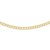 Thumbnail Image 2 of Semi-Solid Curb Chain Choker Necklace 14K Yellow Gold 12" Adj.