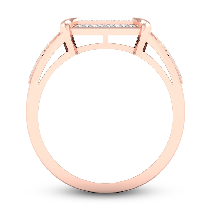 Men's Diamond Ring 1/4 ct tw Round 10K Rose Gold