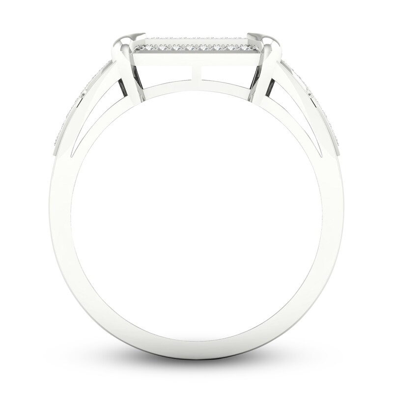 Main Image 4 of Men's Diamond Ring 1/4 ct tw Round 10K White Gold