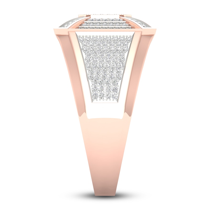 Men's Diamond Ring 5/8 ct tw Round 14K Rose Gold