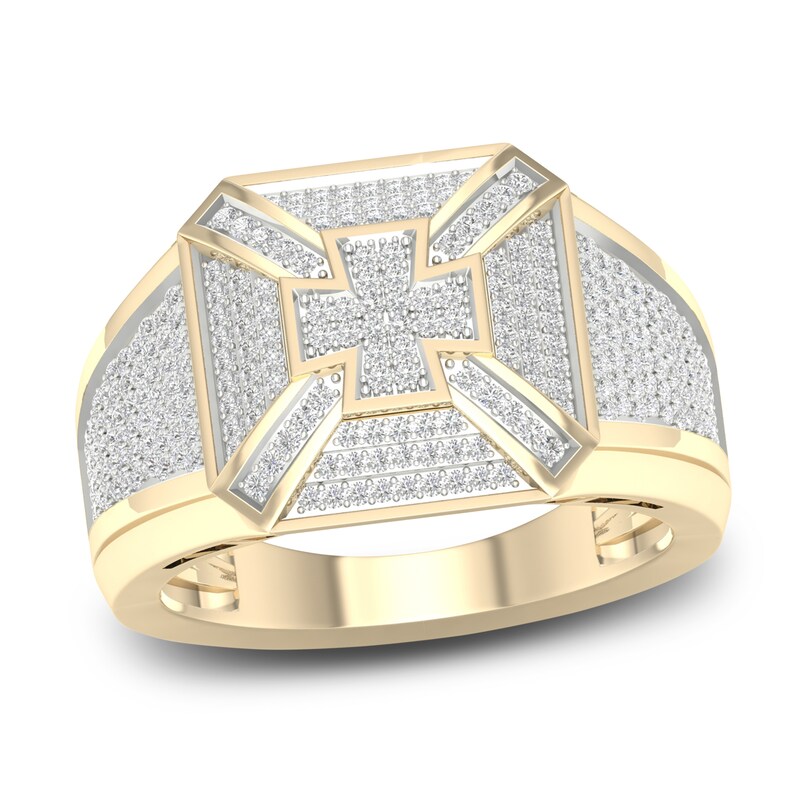 Men's Diamond Ring 5/8 ct tw Round 14K Yellow Gold
