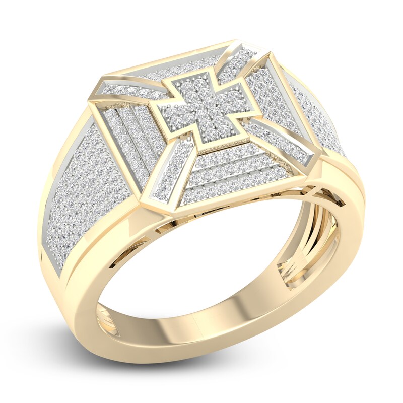 Men's Diamond Ring 5/8 ct tw Round 14K Yellow Gold