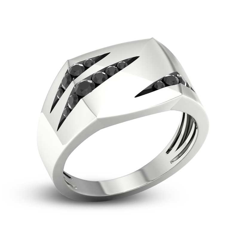 Main Image 2 of Men's Diamond Ring 1/3 ct tw Round 10K White Gold