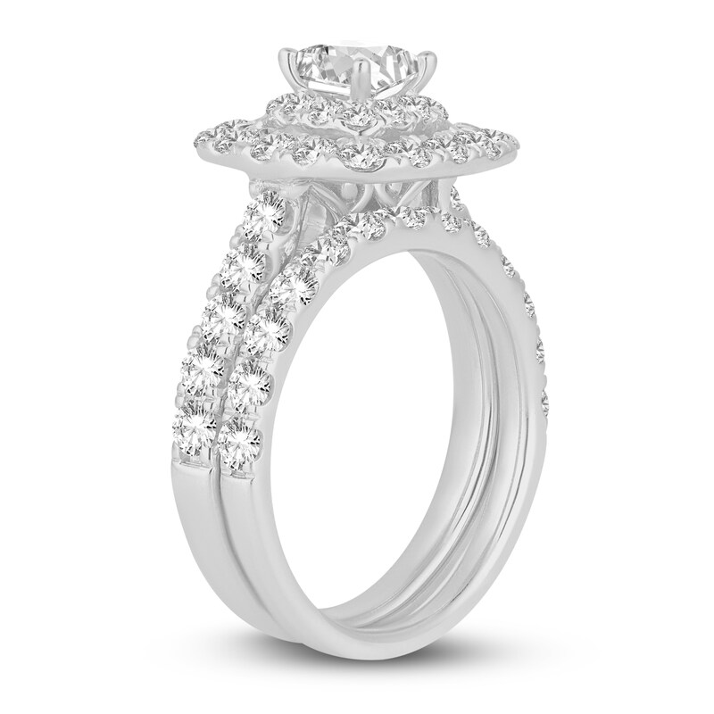 Main Image 2 of Diamond Bridal Set 2-1/2 ct tw Princess/Round 14K White Gold