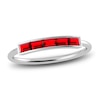 Thumbnail Image 1 of Juliette Maison Natural Ruby Baguette Bar Ring 10K White Gold