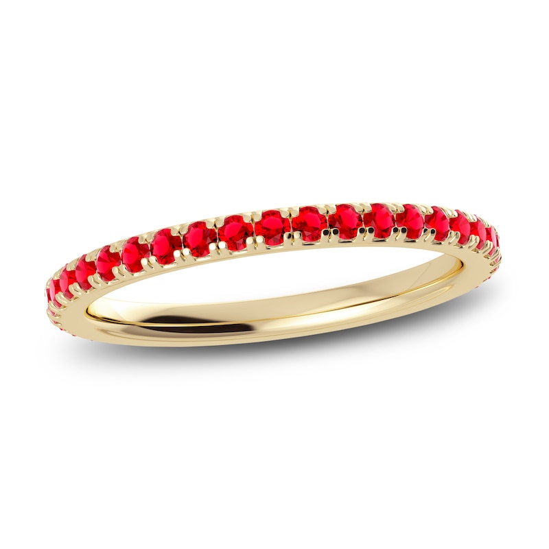 Main Image 1 of Juliette Maison Natural Ruby Eternity Ring 10K Yellow Gold