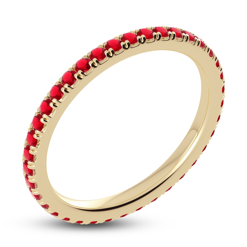Main Image 2 of Juliette Maison Natural Ruby Eternity Ring 10K Yellow Gold