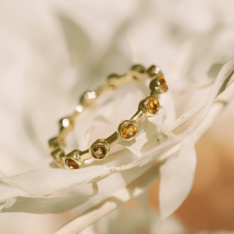 Main Image 4 of Juliette Maison Natural Citrine Ring 10K Rose Gold