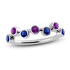 Thumbnail Image 1 of Juliette Maison Natural Amethyst & Natural Blue Sapphire Ring 10K White Gold