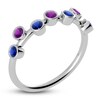 Thumbnail Image 2 of Juliette Maison Natural Amethyst & Natural Blue Sapphire Ring 10K White Gold