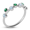 Thumbnail Image 2 of Juliette Maison Natural Aquamarine & Natural Emerald Ring 10K White Gold