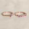 Thumbnail Image 4 of Juliette Maison Natural Aquamarine & Natural Garnet Ring 10K Yellow Gold
