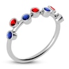 Thumbnail Image 2 of Juliette Maison Natural Ruby & Natural Blue Sapphire Ring 10K White Gold