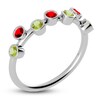 Thumbnail Image 2 of Juliette Maison Natural Ruby & Natural Peridot Ring 10K White Gold
