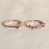 Thumbnail Image 4 of Juliette Maison Natural Ruby & Natural Peridot Ring 10K White Gold