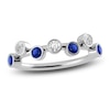 Thumbnail Image 1 of Juliette Maison Natural White Sapphire & Natural Blue Sapphire Ring 10K White Gold