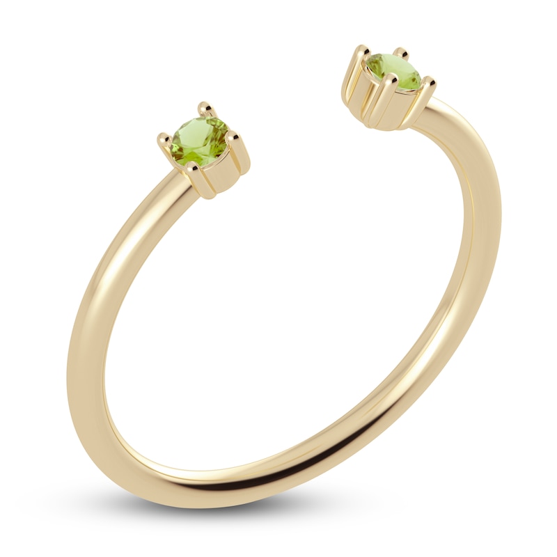 Main Image 2 of Juliette Maison Natural Peridot Cuff Ring 10K Yellow Gold