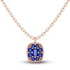 Thumbnail Image 1 of Juliette Maison Natural Blue Sapphire Pendant Necklace 10K Rose Gold