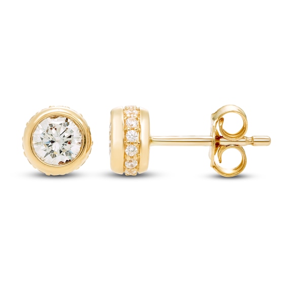 Certified Diamond Earrings 12 ct tw 18K Yellow Gold