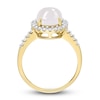 Thumbnail Image 2 of Natural White Moonstone Ring 3/8 ct tw Round 14K Yellow Gold