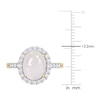 Thumbnail Image 4 of Natural White Moonstone Ring 3/8 ct tw Round 14K Yellow Gold