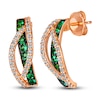 Thumbnail Image 0 of Le Vian Natural Emerald Earrings 3/8 ct tw Round 14K Strawberry Gold