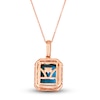 Thumbnail Image 2 of Le Vian Natural Blue Topaz Pendant Necklace 1/3 ct tw Round 14K Strawberry Gold 19"