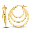 Triple Hoop Earrings 14K Yellow Gold